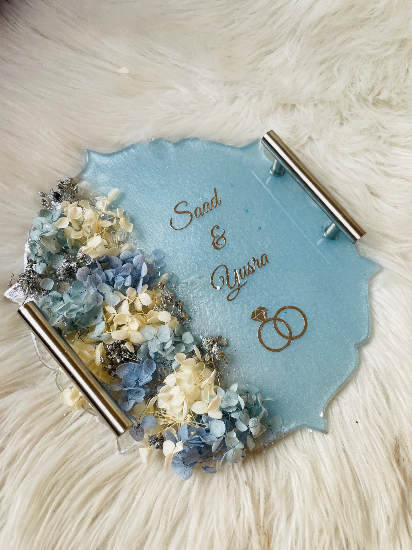 Blue and White Floral Tray The Craft Queen