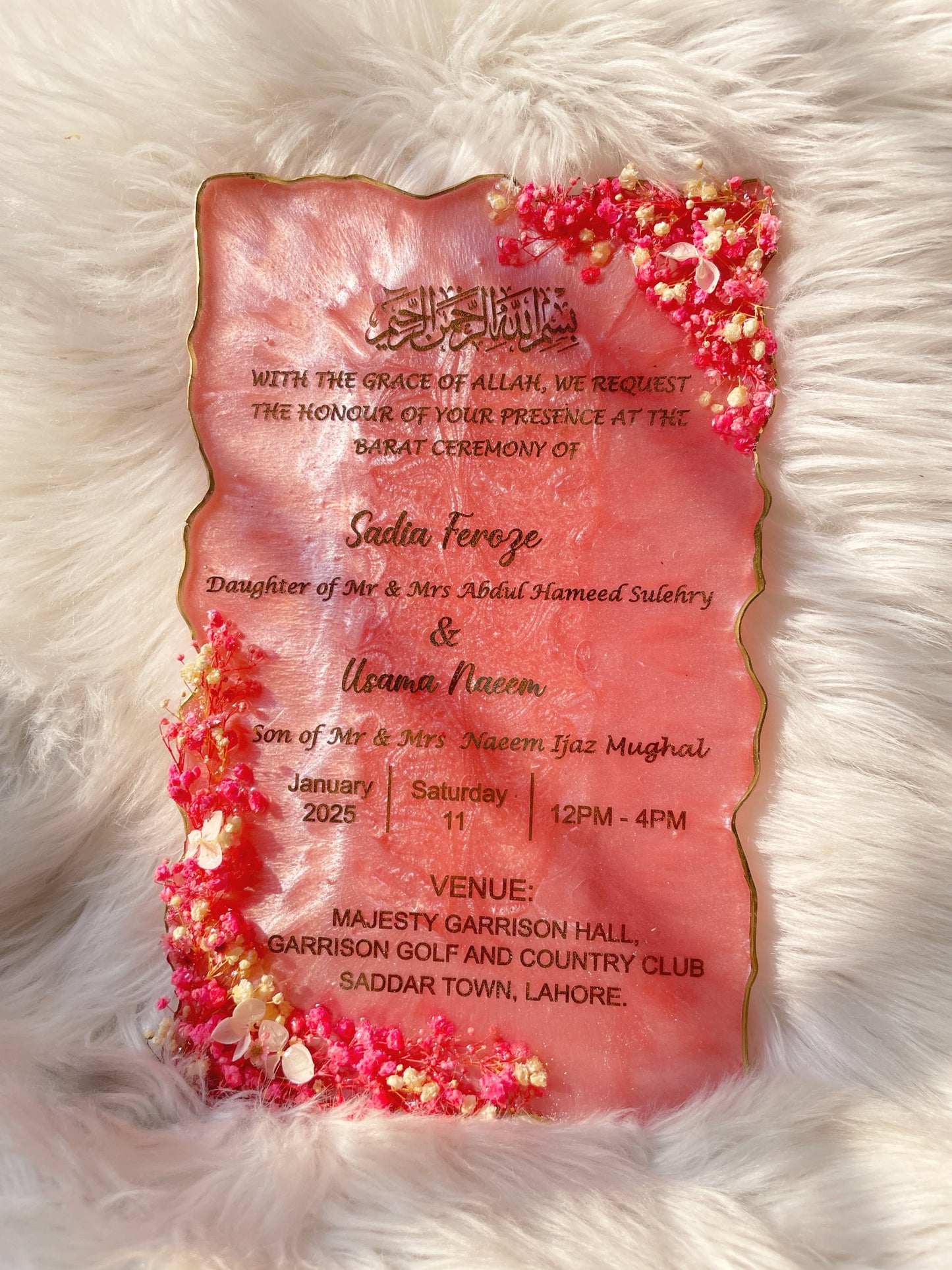 Invitation Frame Pink Theme The Craft Queen