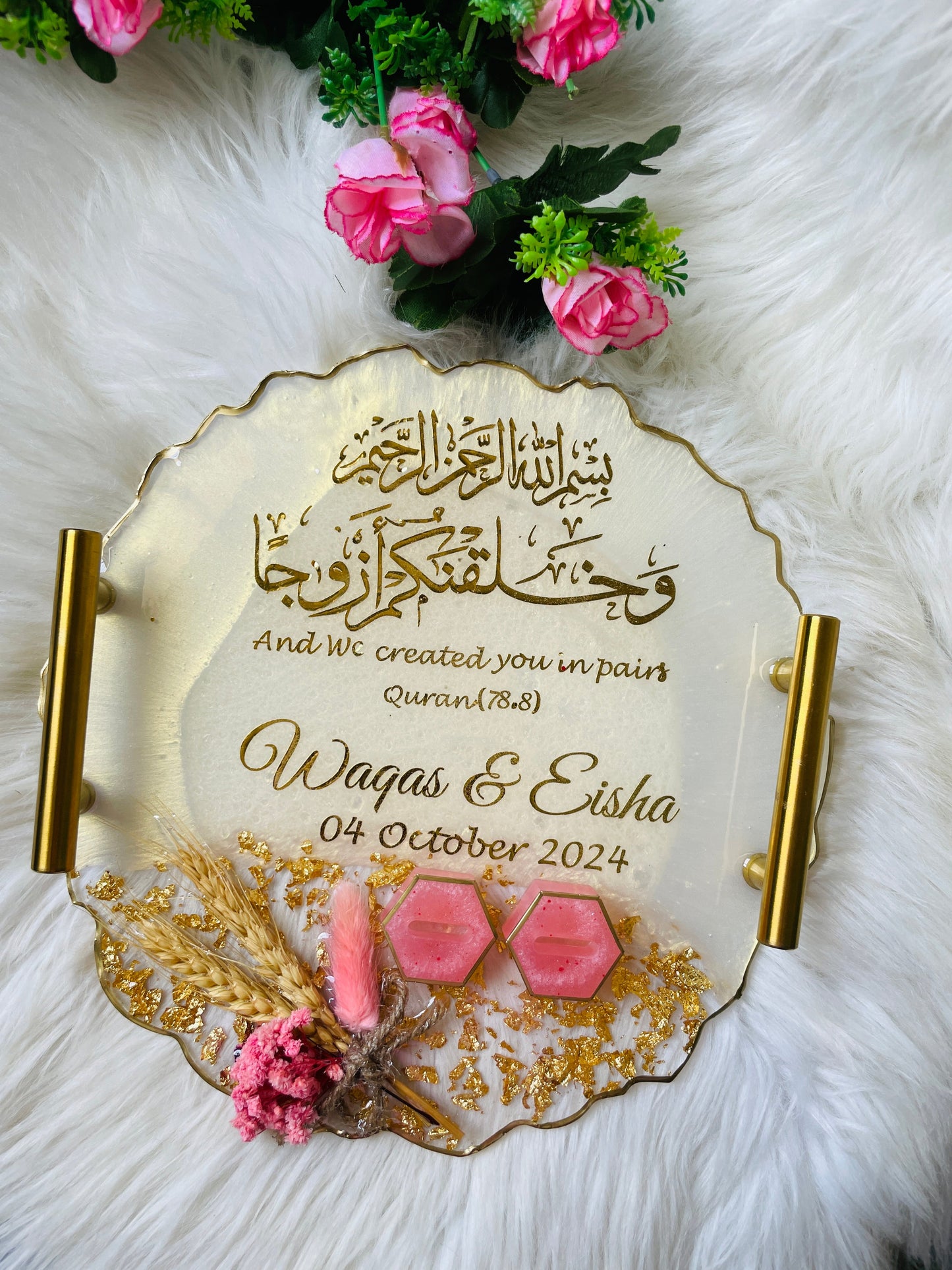 Gold Floral Tray The Craft Queen
