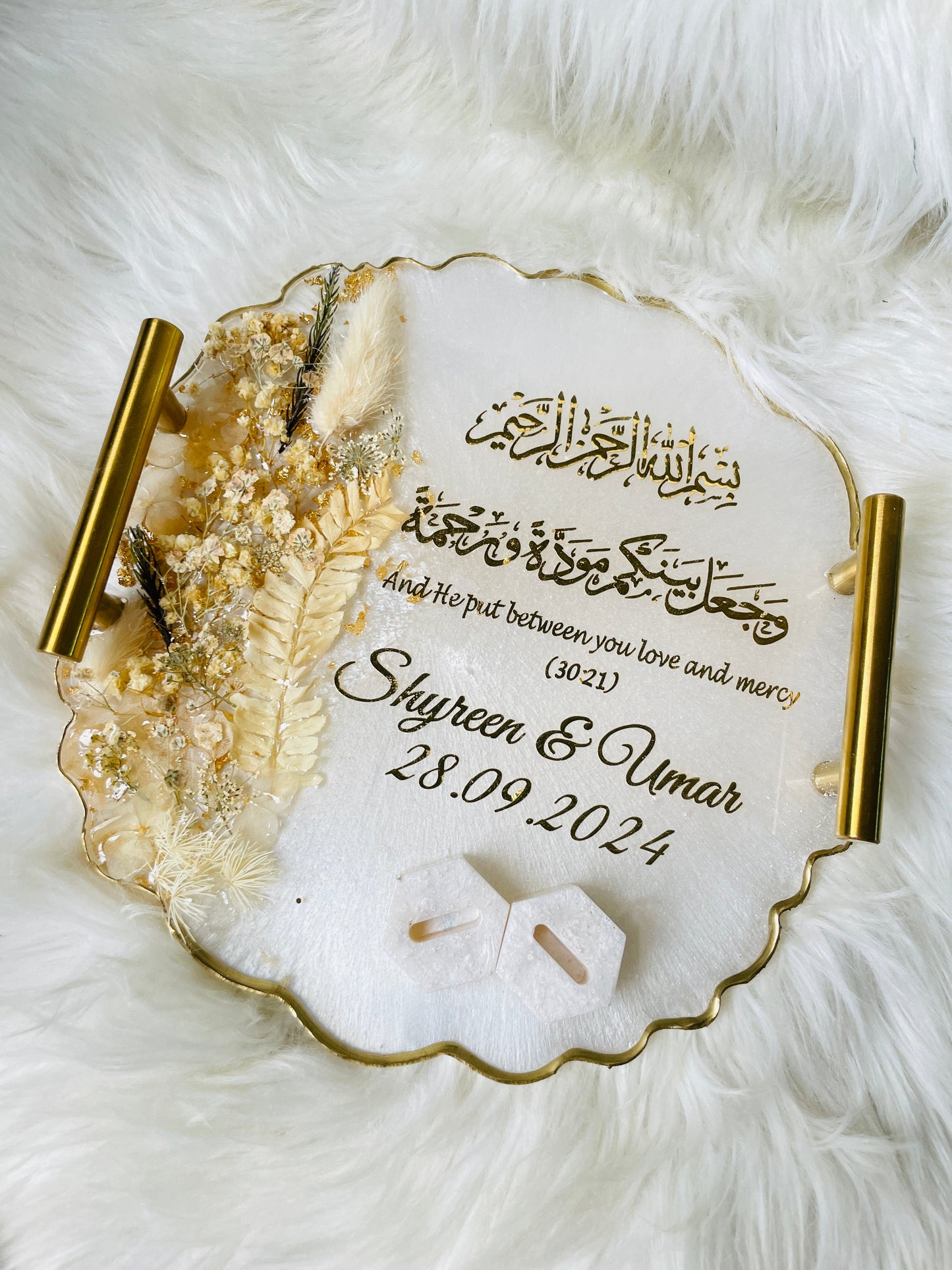 Golden Floral Tray Ceremony The Craft Queen