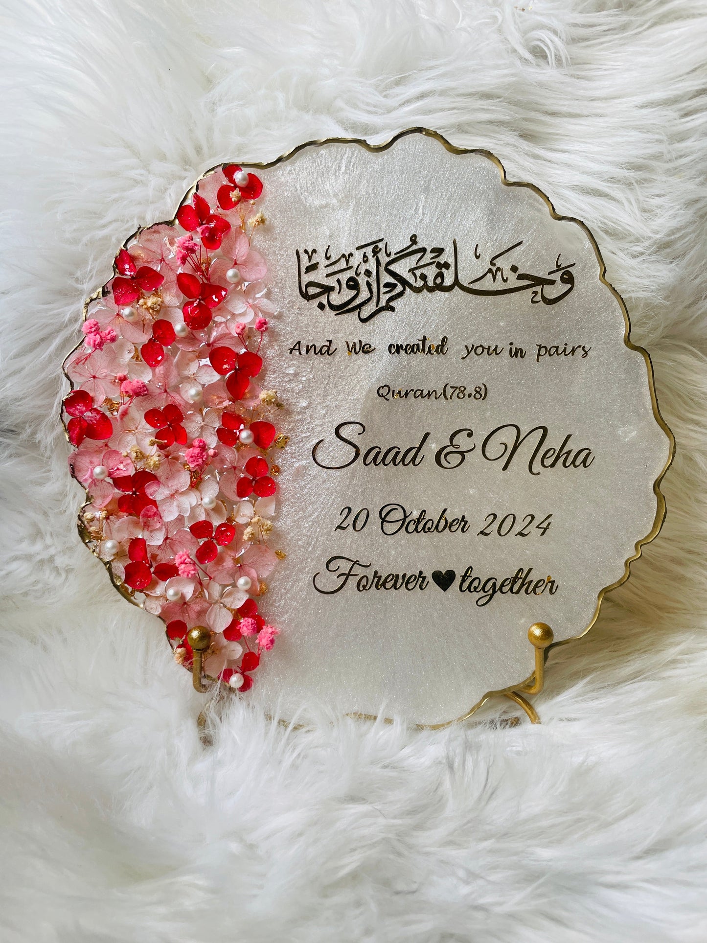 Pink Opal Floral Plaques The Craft Queen