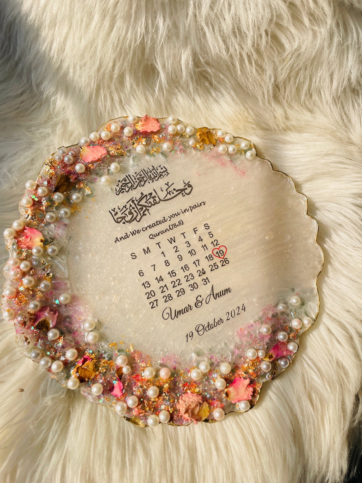 Pink Floral Stone Plaque The Craft Queen