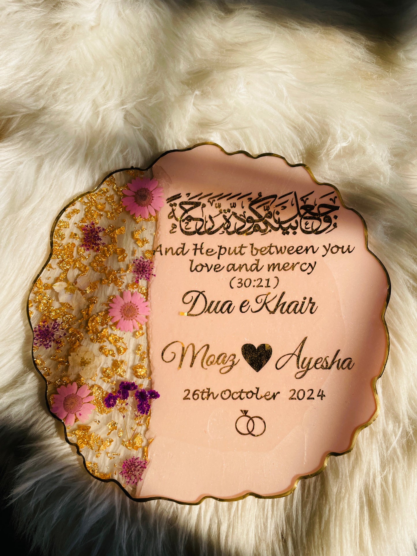 Peach Floral Plaque The Craft Queen