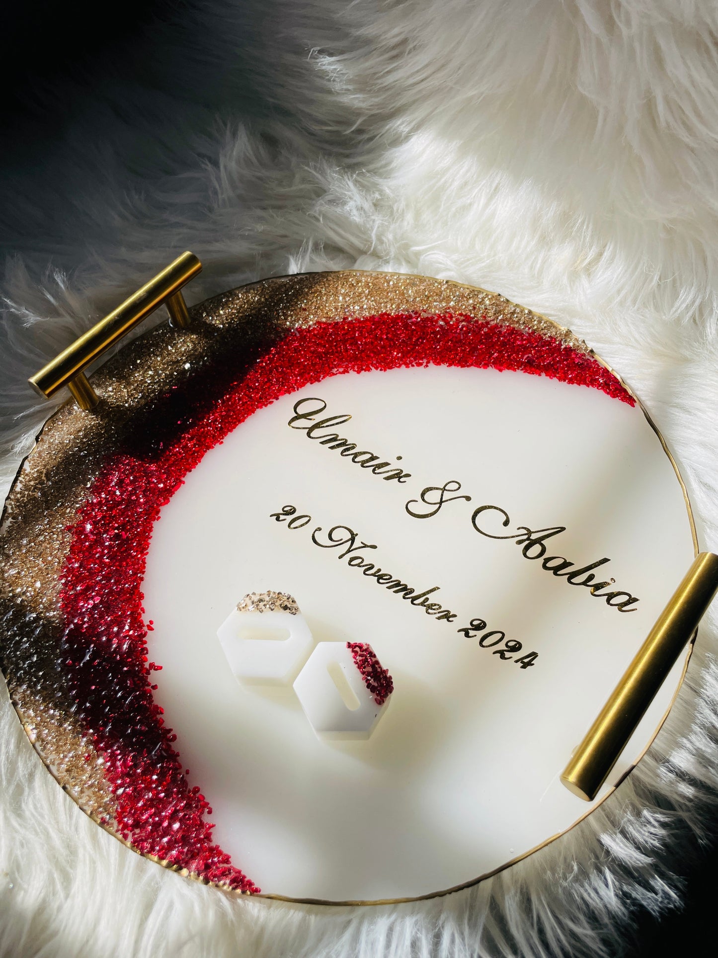 Golden & Red Theme Tray The Craft Queen
