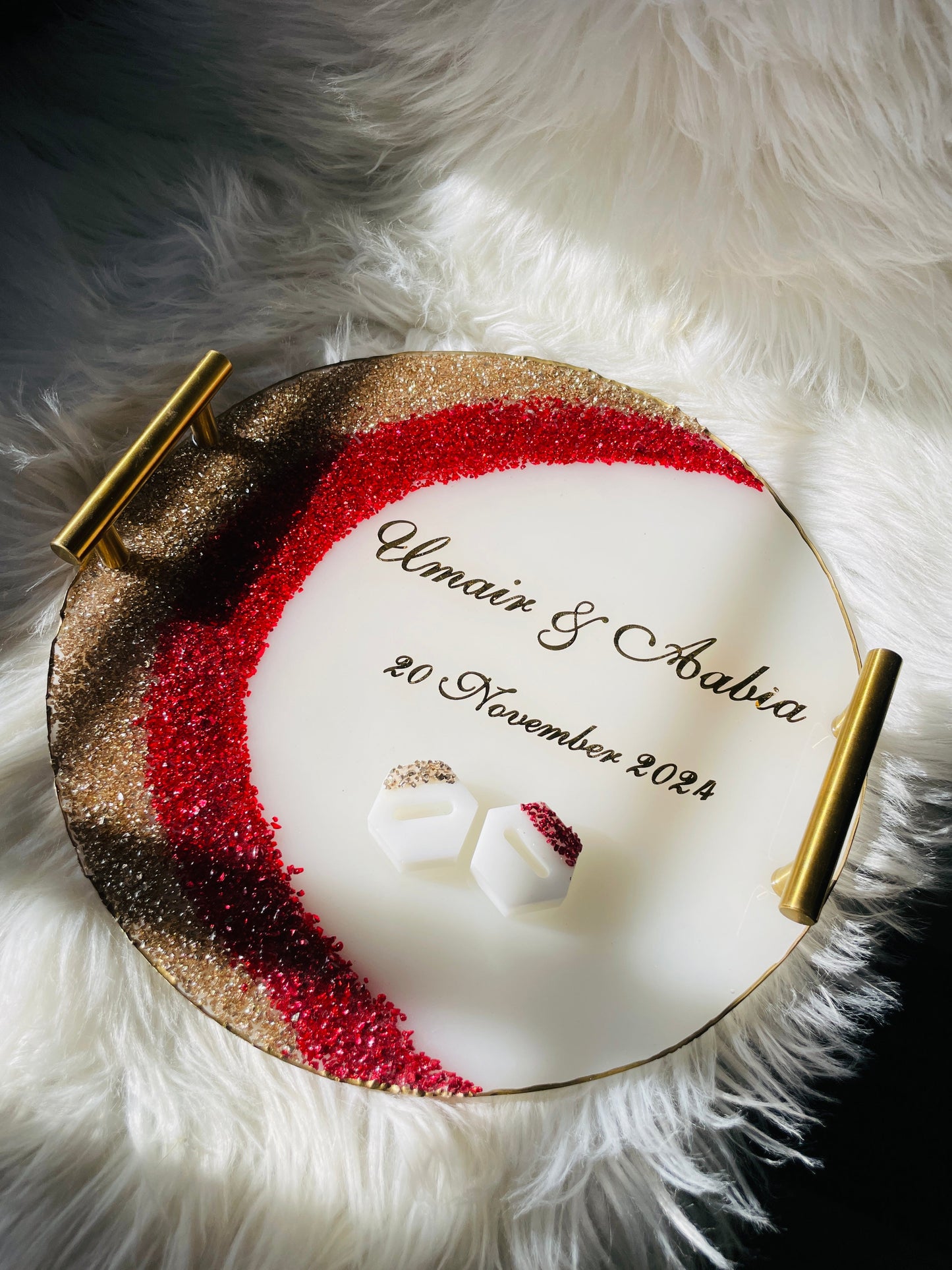 Golden & Red Theme Tray The Craft Queen