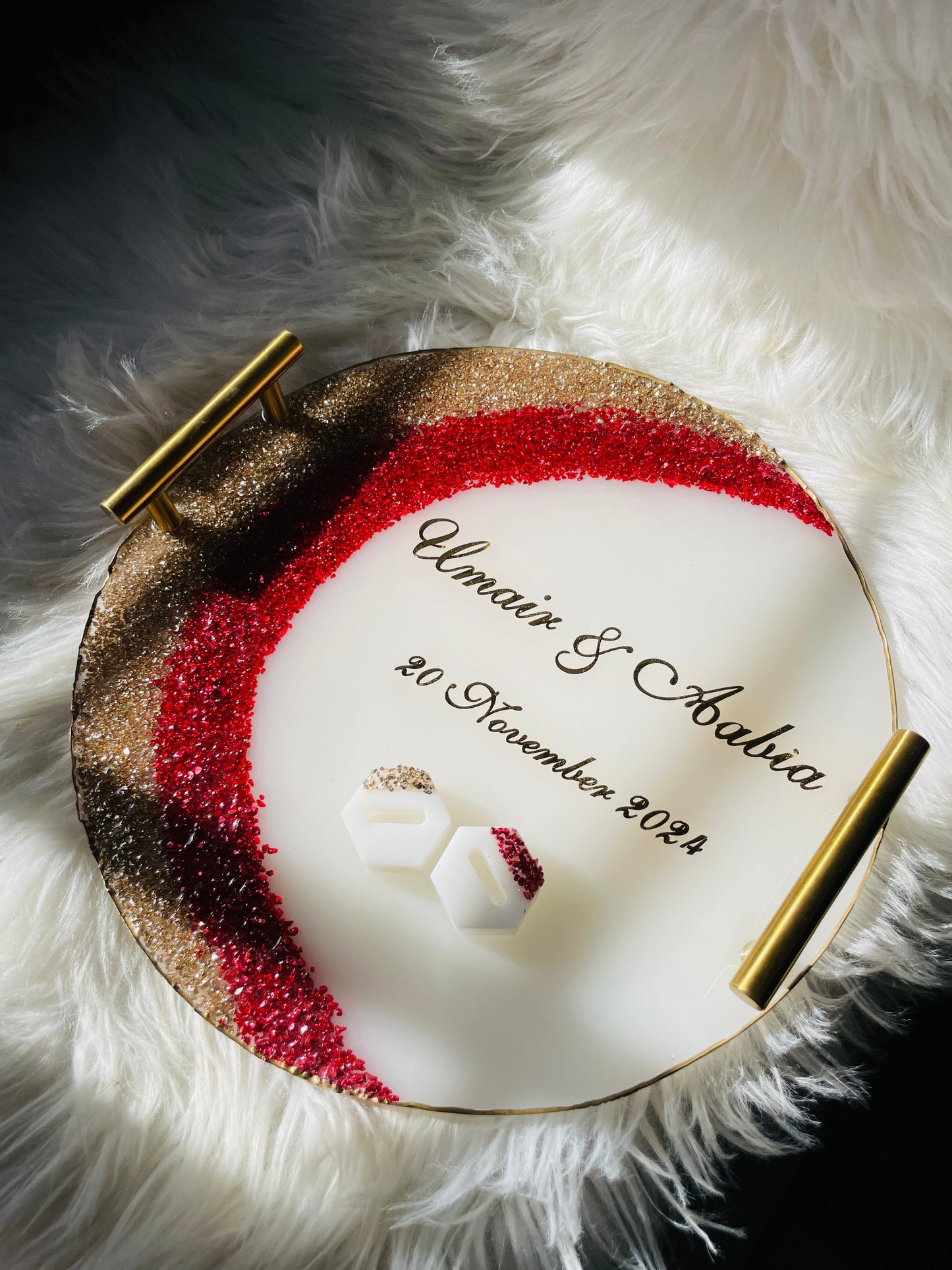 Golden & Red Theme Tray The Craft Queen