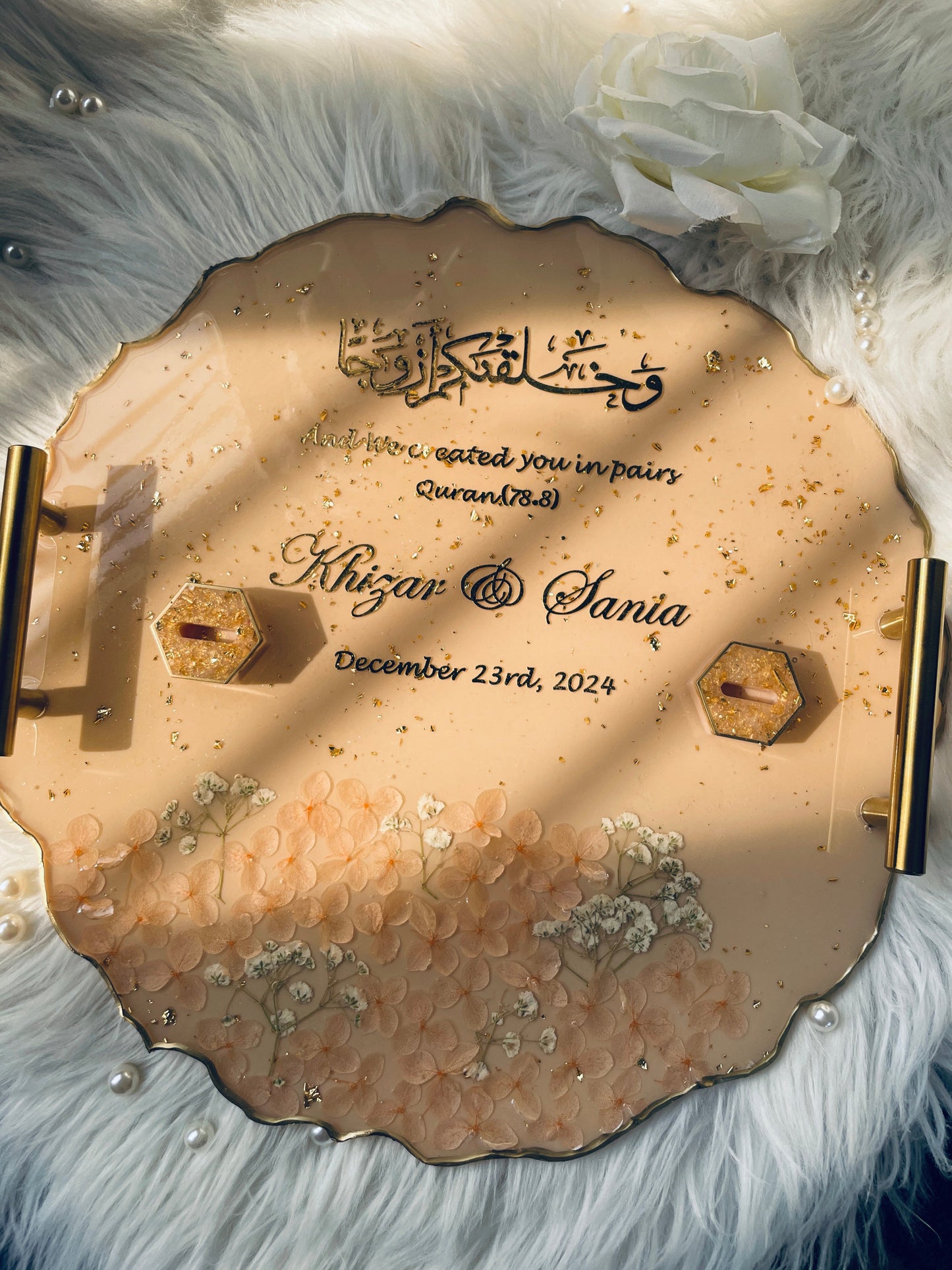 Peach theme Tray The Craft Queen