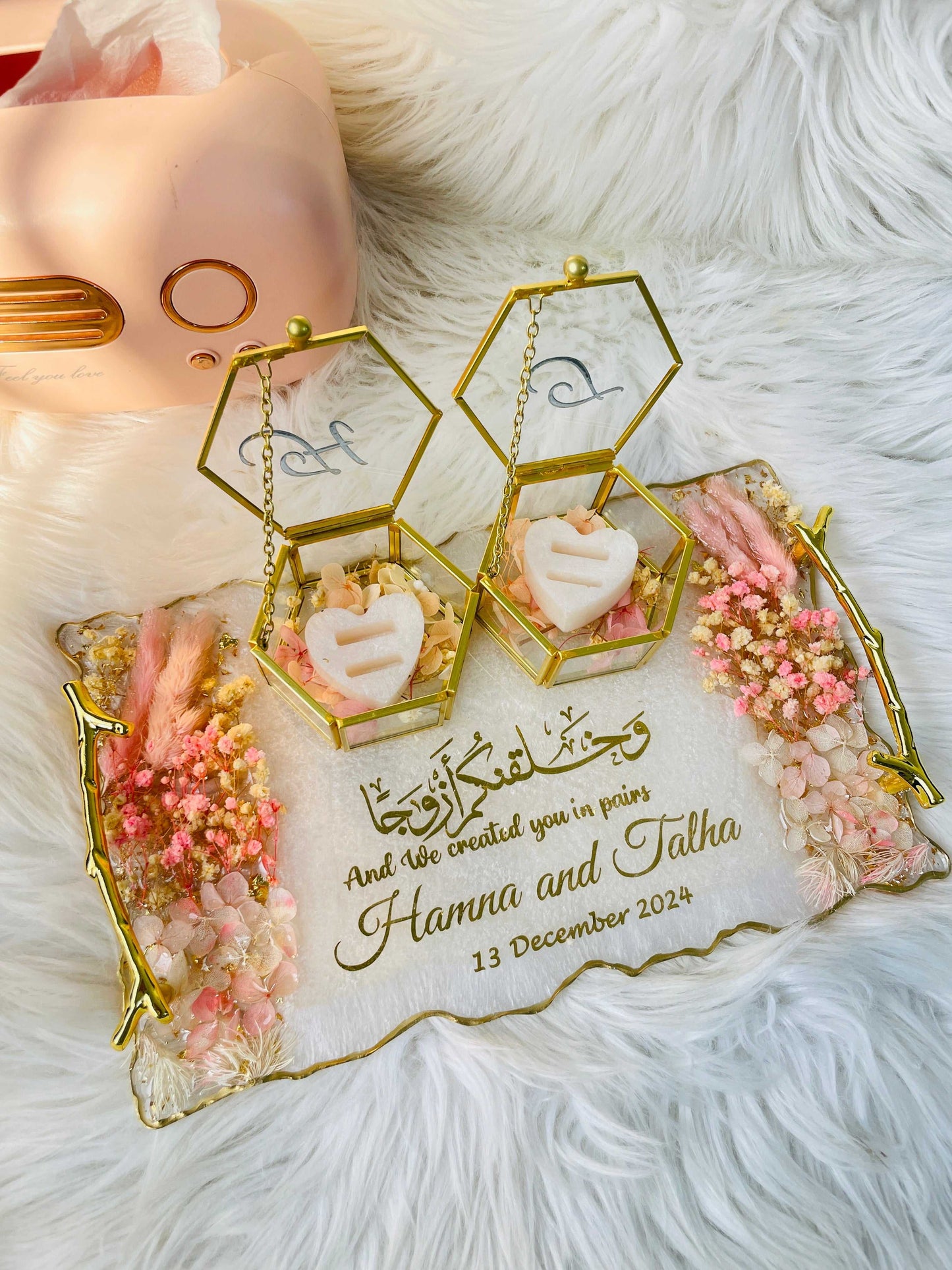 Pink and White Theme Tray The Craft Queen