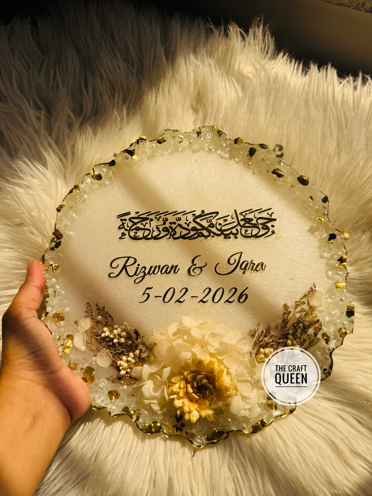 Ivory Stone Resin Tray