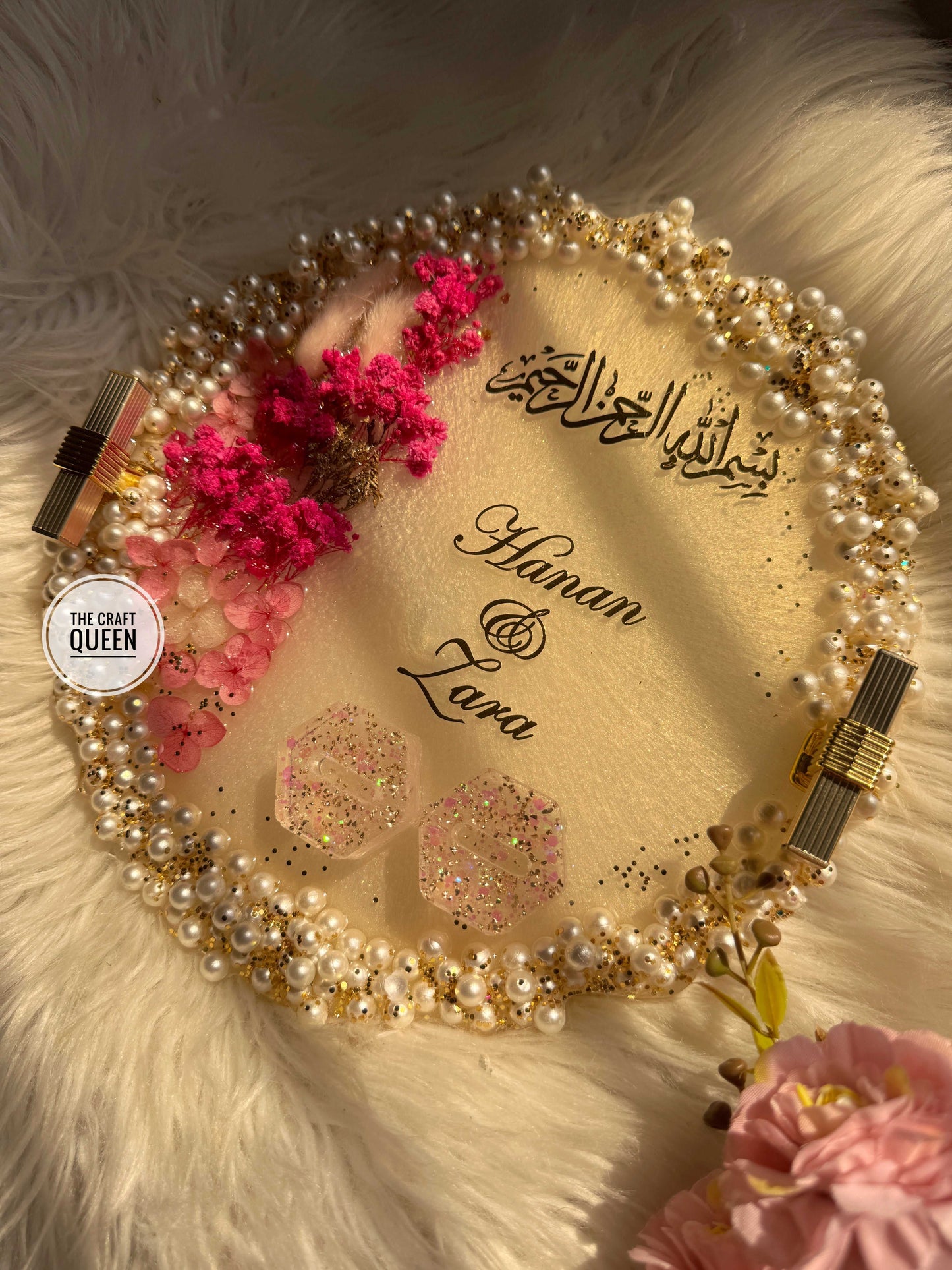 Customized Nikah Resin Keepsake Tray with Quranic Verse | Pakistan