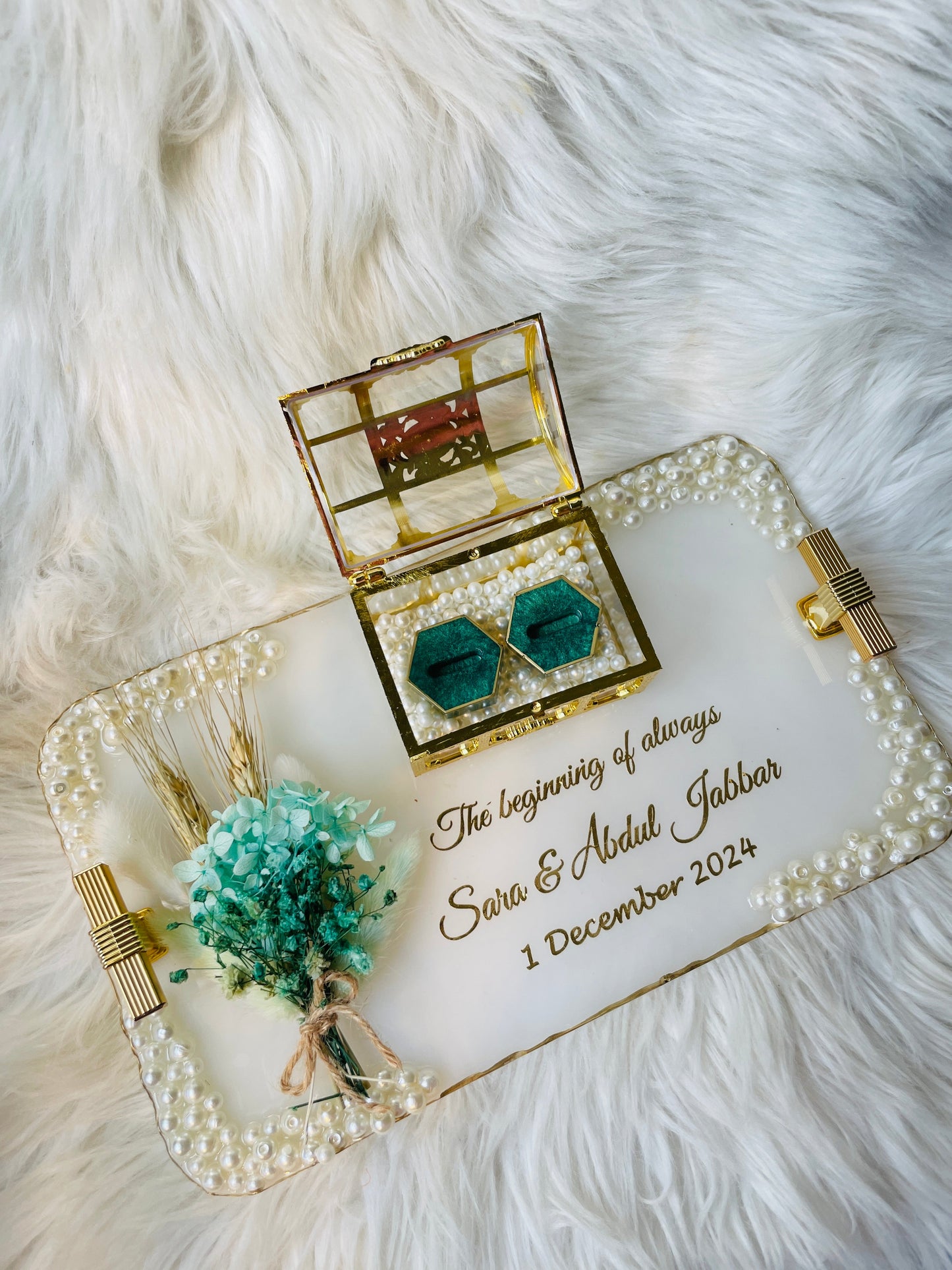 Green and Golden Theme Tray The Craft Queen