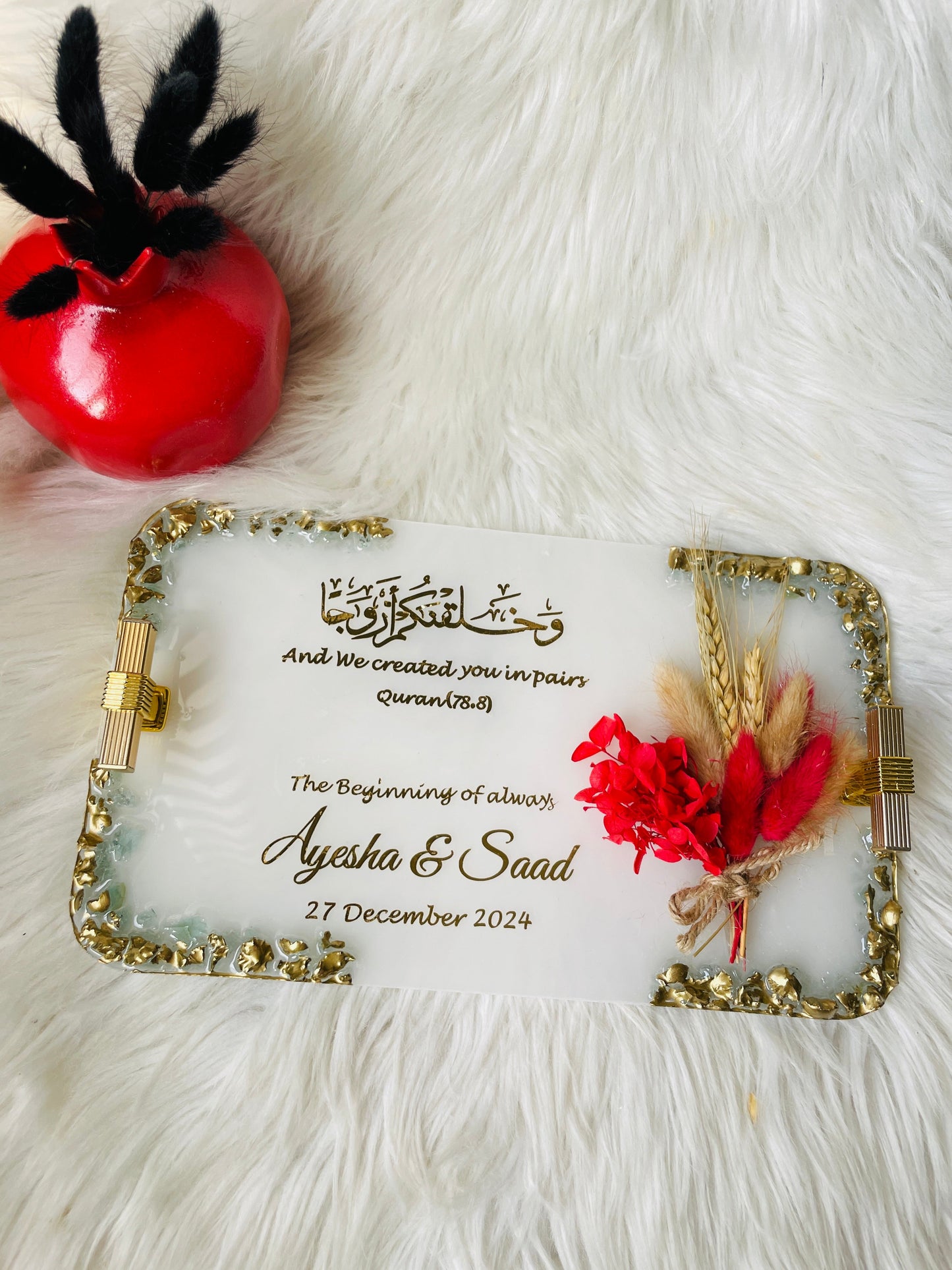 Red and White Tray The Craft Queen