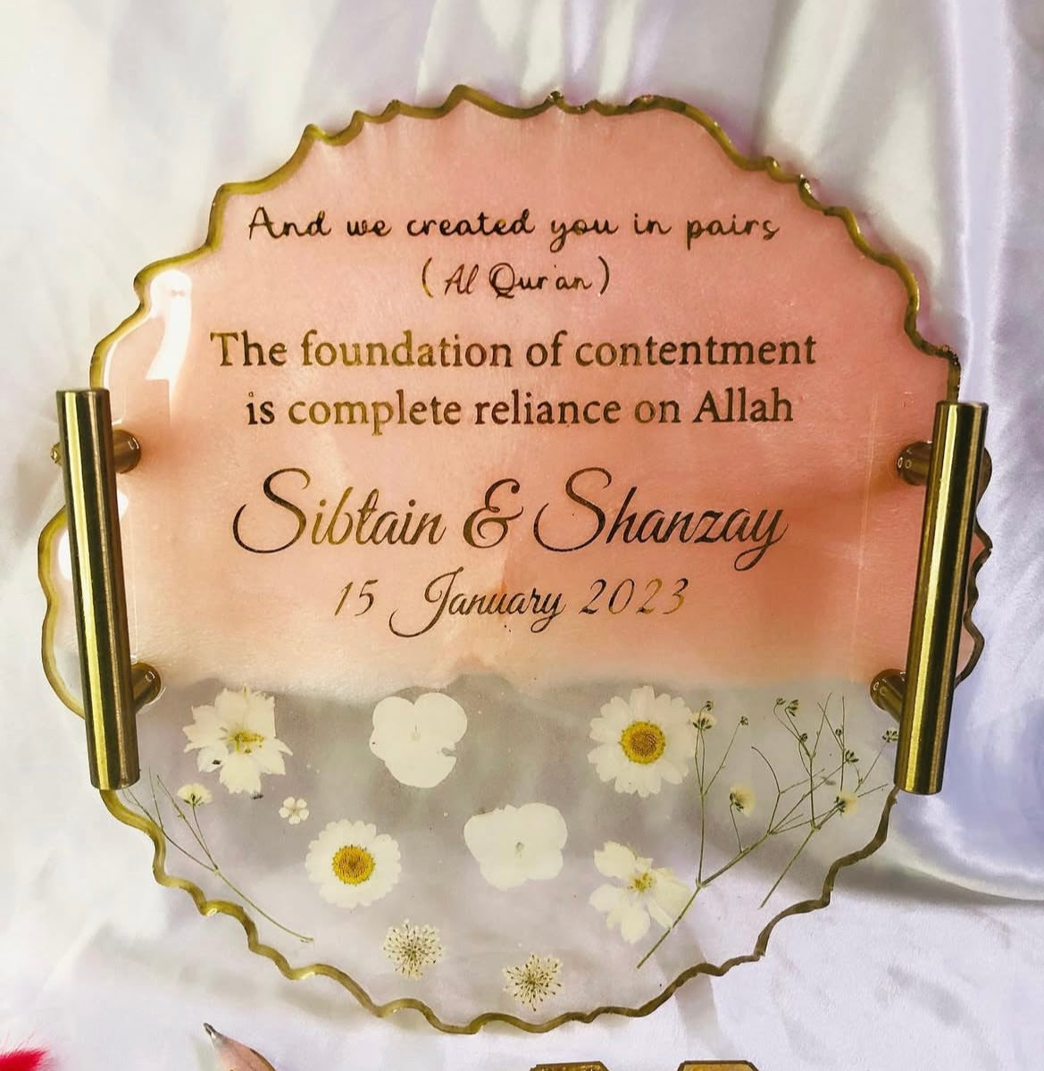 Peach Floral Tray The Craft Queen