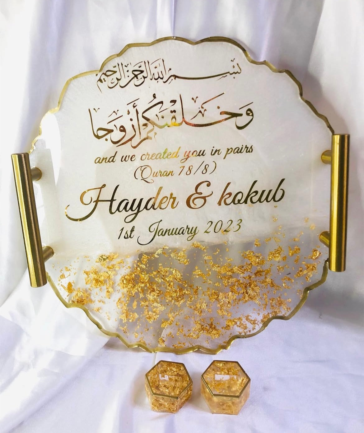 Golden and White Tray The Craft Queen