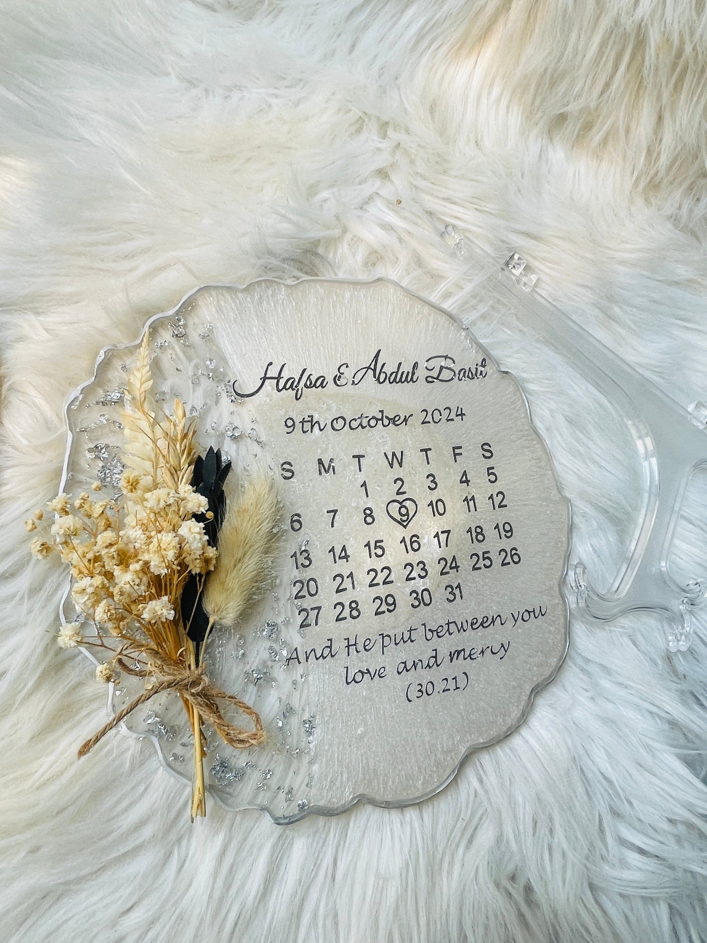 White Floral Sliver Plaque The Craft Queen