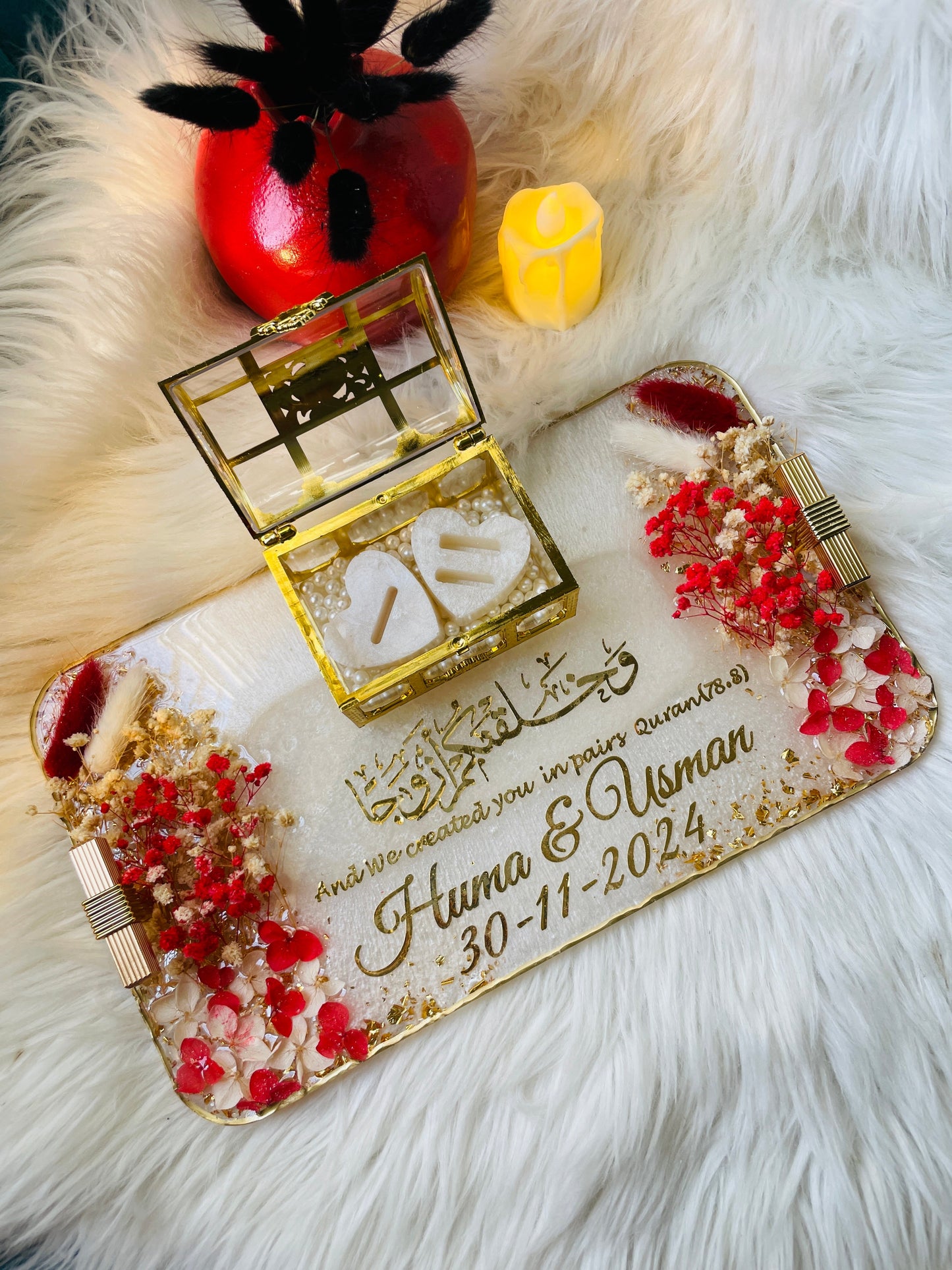 Red and Gold Tray The Craft Queen