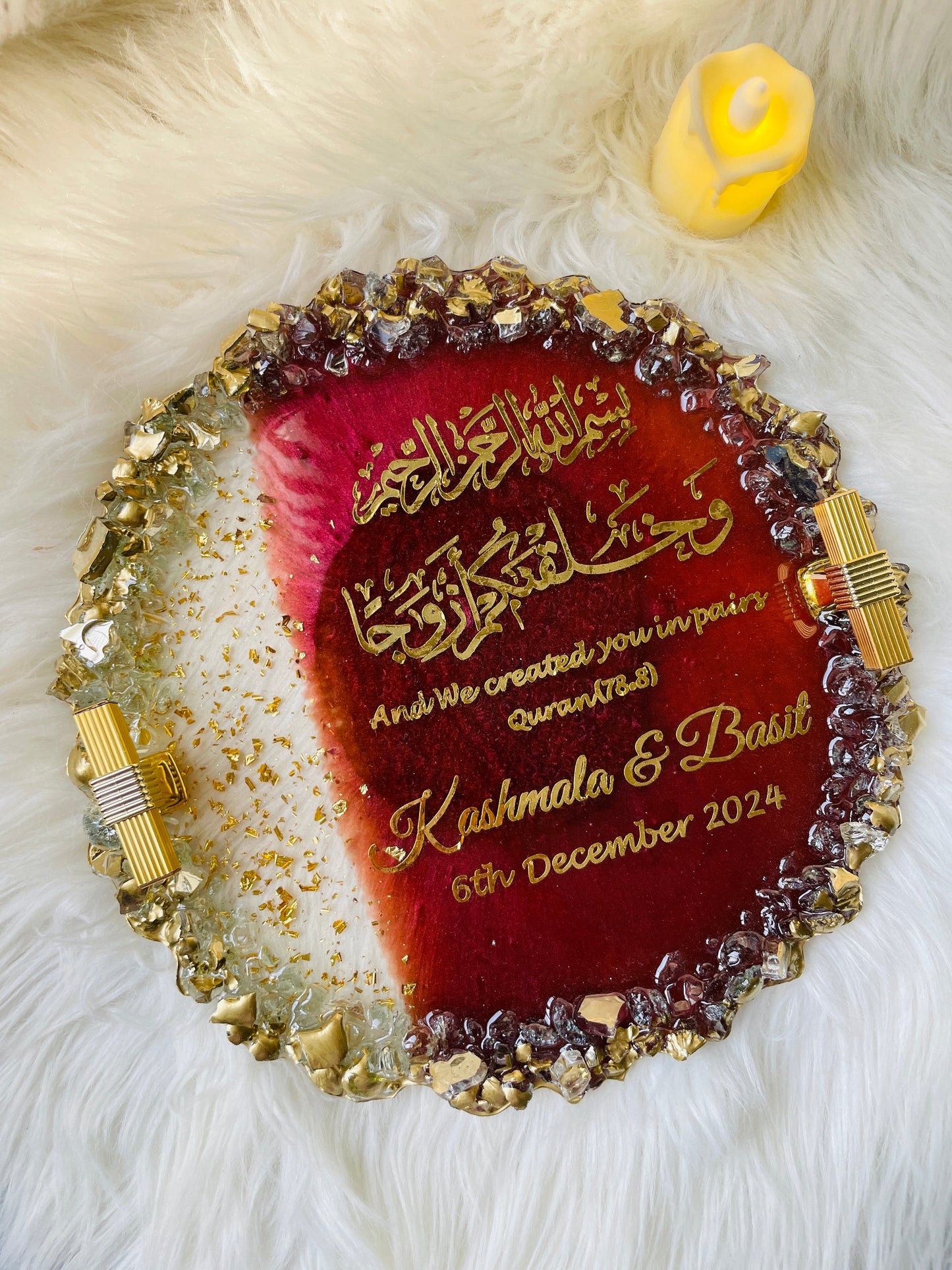 Red and Golden Tray The Craft Queen