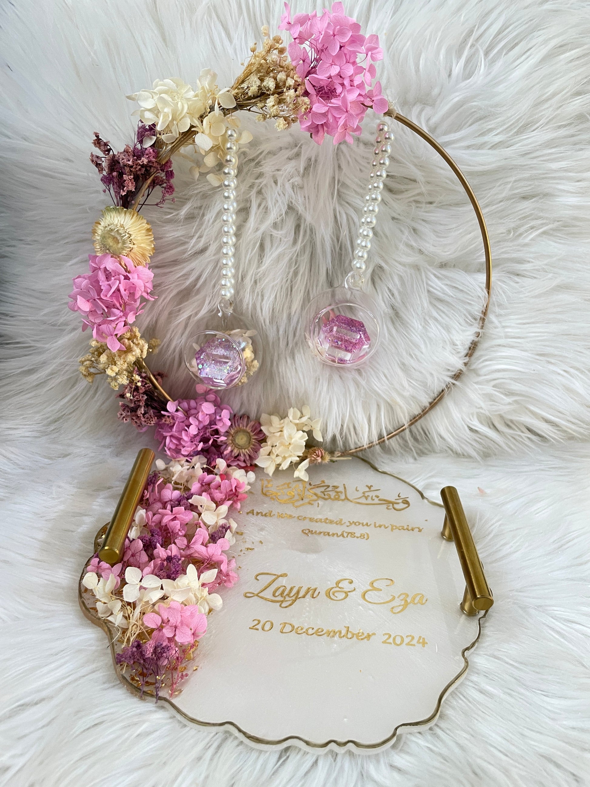 Pink and White Floral Tray The Craft Queen