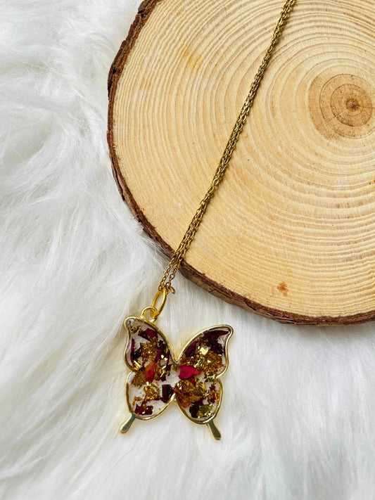 Butterfly Rosepetals pendant The Craft Queen