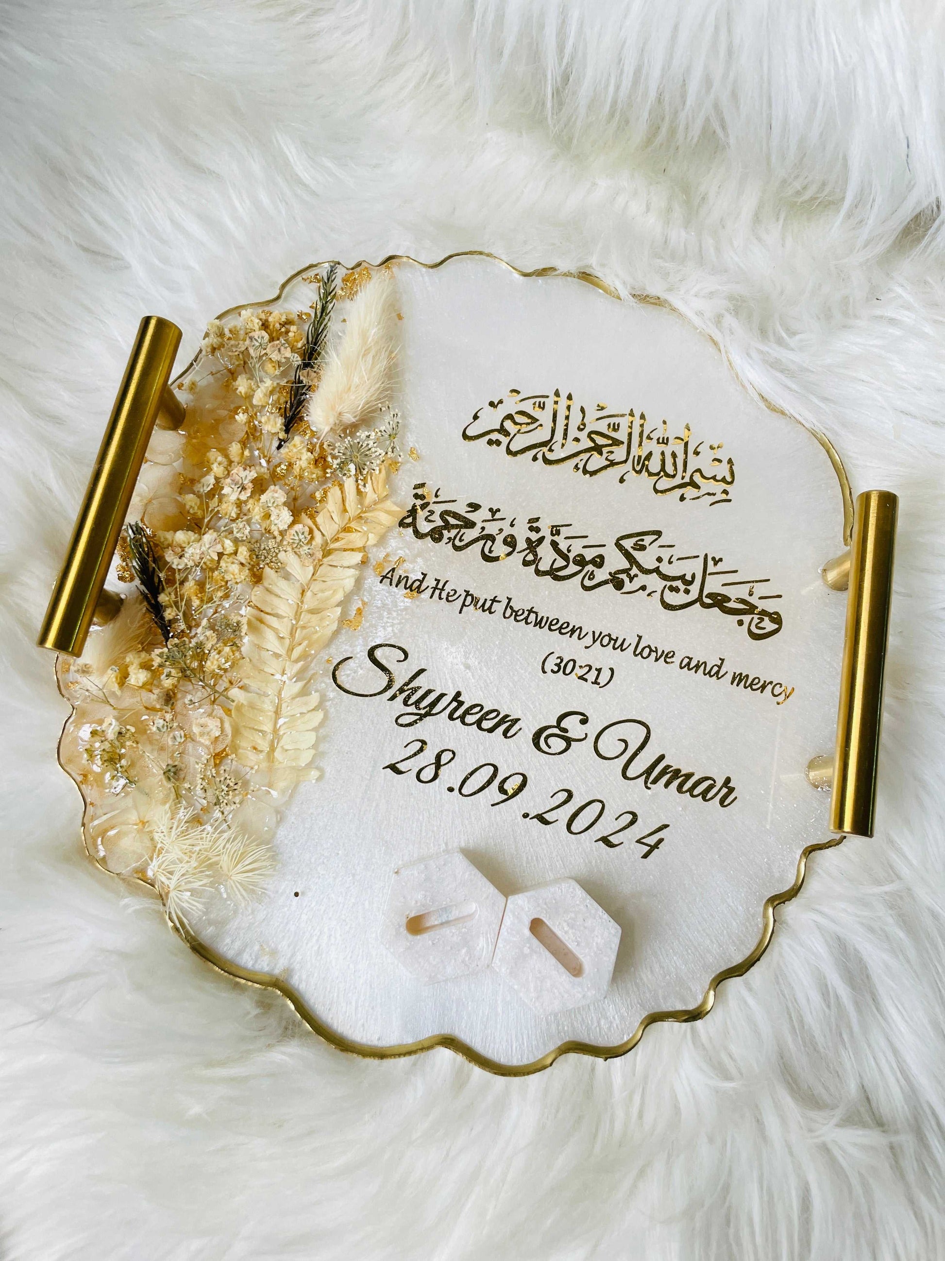 Golden Floral Tray Ceremony The Craft Queen