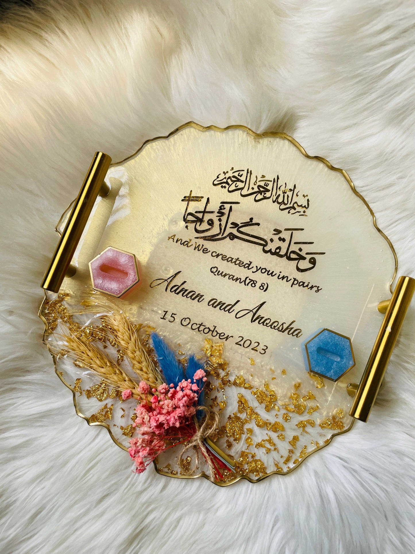 Pink and Blue Floral Tray The Craft Queen