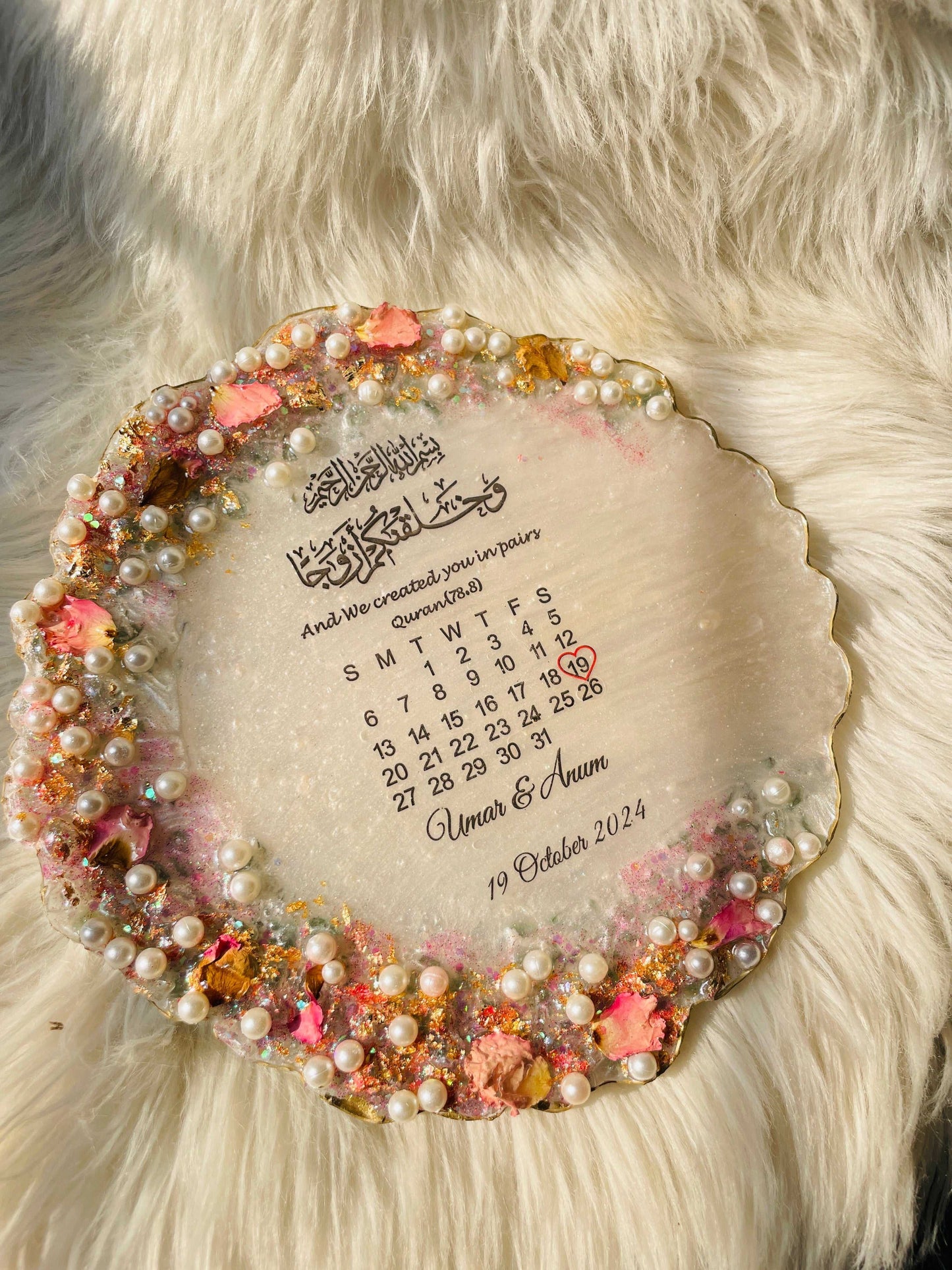 Pink Floral Stone Plaque The Craft Queen