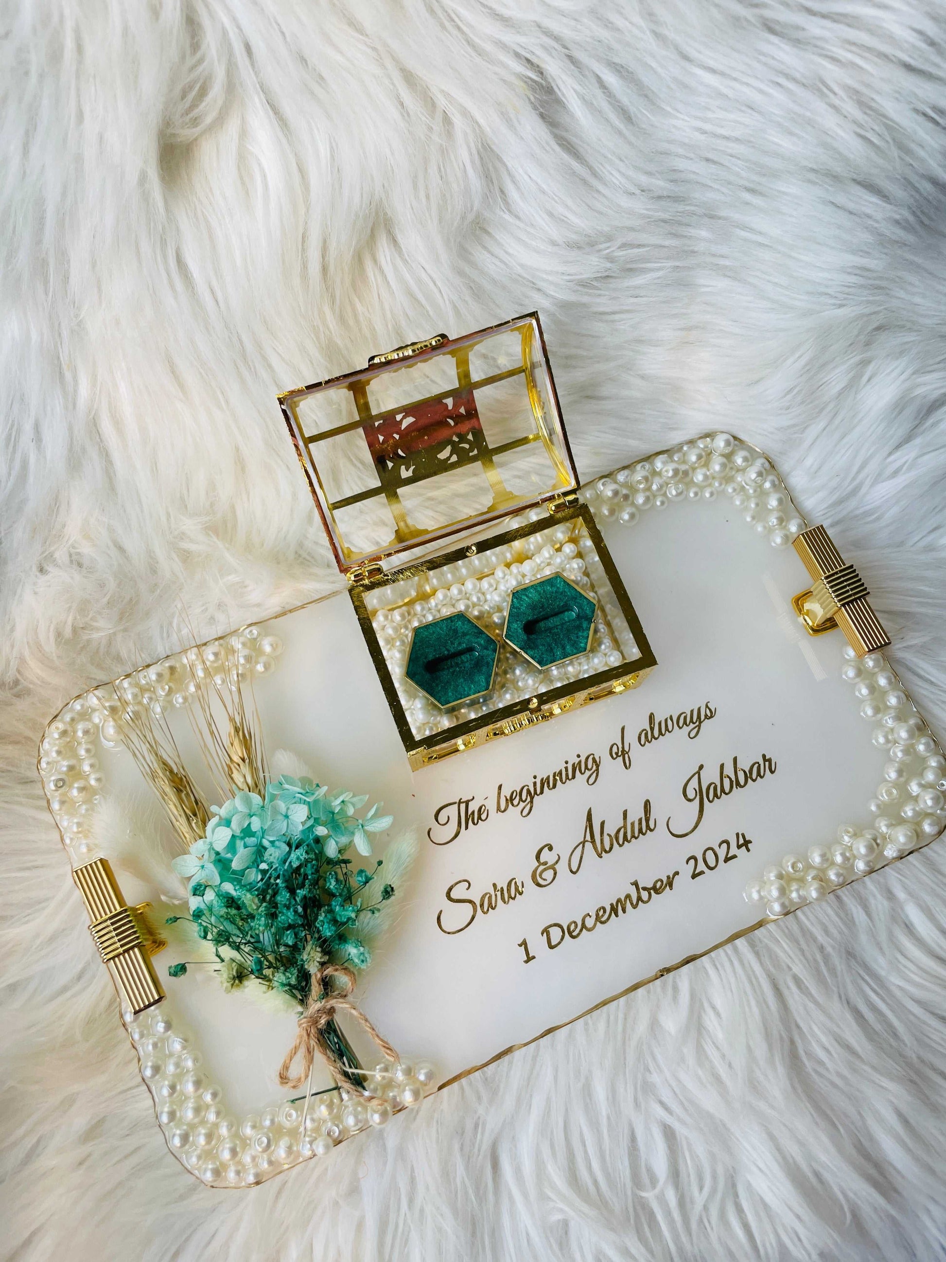 Green and Golden Theme Tray The Craft Queen