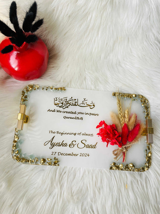 Red and White Tray The Craft Queen