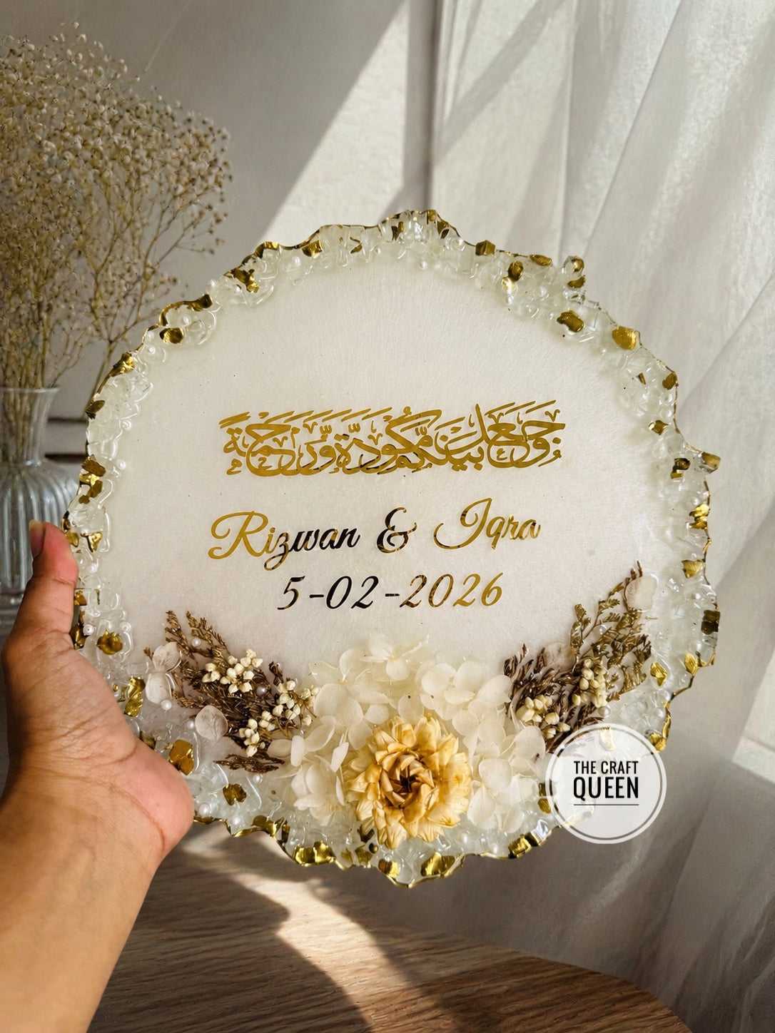 Ivory Stone Resin Tray