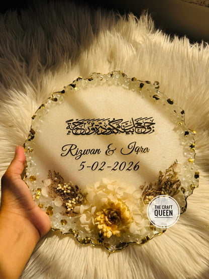 Ivory Stone Resin Tray