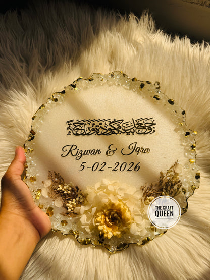 Ivory Stone Resin Tray