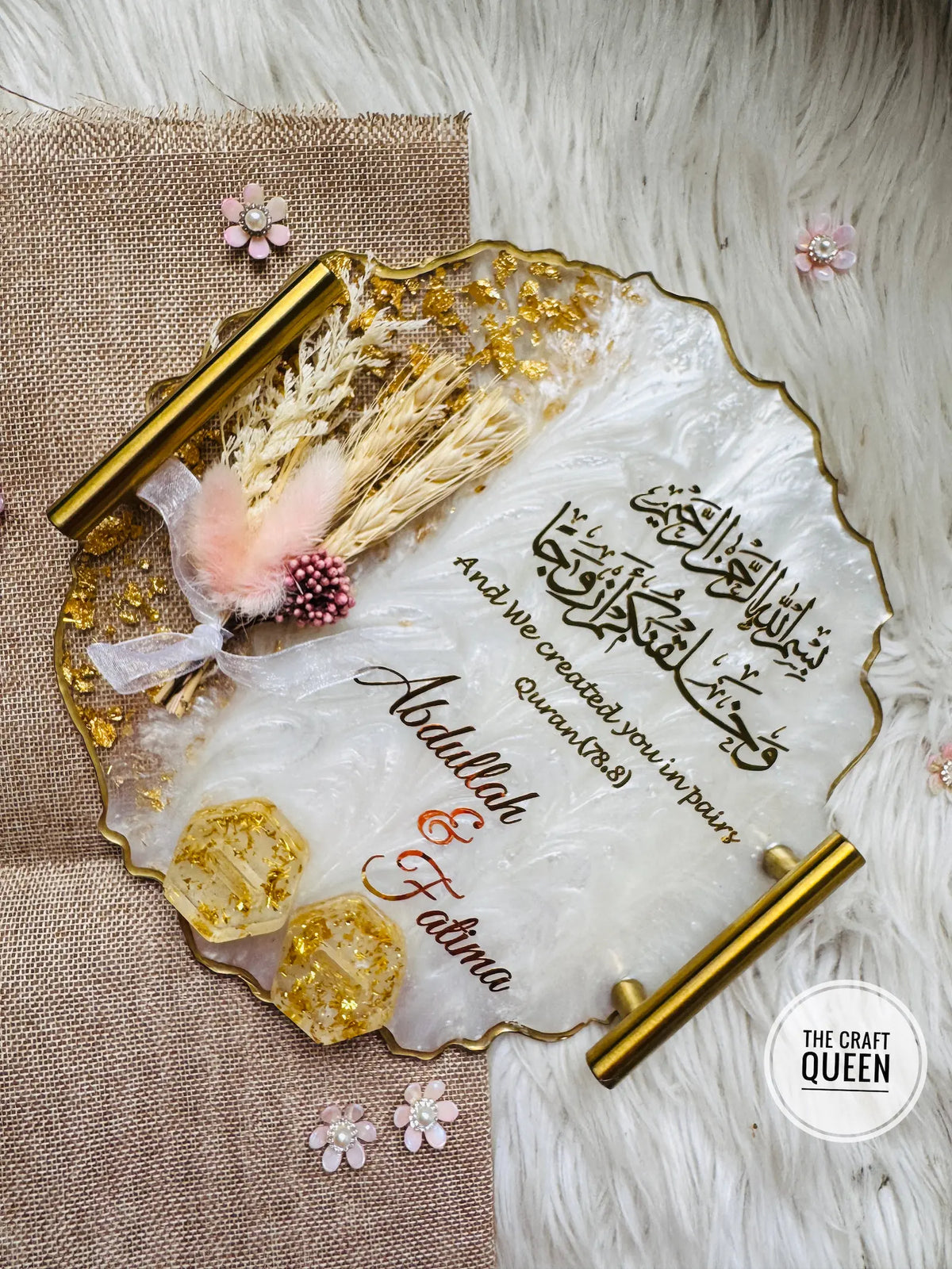 Nikah Mubarak Personalized Resin Scroll