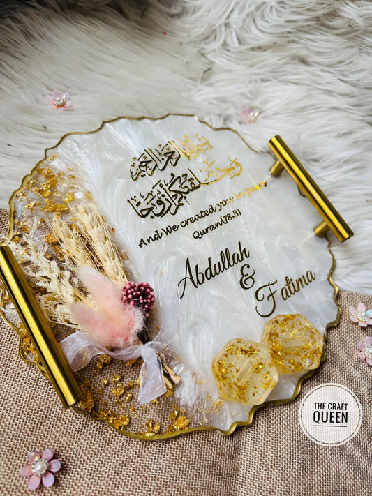 Nikah Mubarak Personalized Resin Scroll