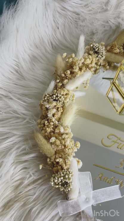 Personalized Wedding Ring Tray – Gold Geometric Ring Box with Engraved Mirror Base