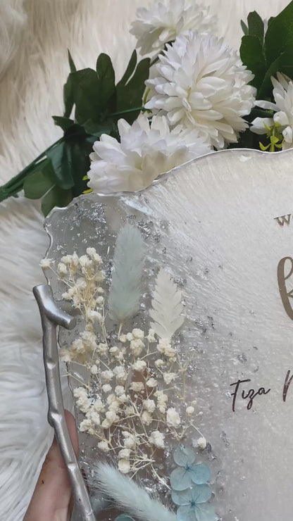Customized Resin Engagement Tray with Names & Date | Wedding Gift